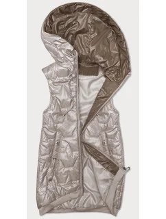 Světle béžová dámská vesta se lemem na spodním  model 19699829 - S'WEST