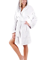 dámský župan Lilly extra s kapucí 3/4 one size Bílá