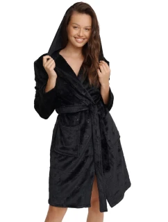 Dámský župan model 20850518 Glossy black - Henderson