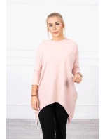 Mikina s potiskem křídel pudrově růžová