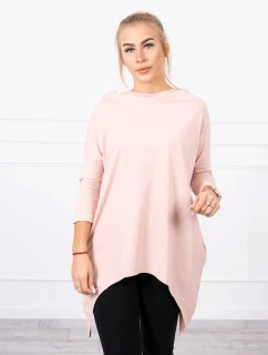Mikina s potiskem model 21755696 pudrově růžová - K-Fashion
