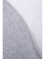 Zateplená mikina s dlouhými zády a kapucí šedá