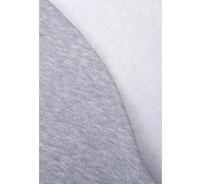 Zateplená mikina s dlouhými zády a kapucí šedá