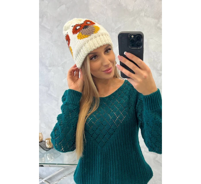 Dámská čepice Ofelia K349 ecru