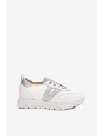 Dámské Sportovní Boty Na Platformě model 21686661 Bílé - VINCEZA