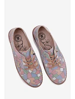 Vzorované vzorované dámské polobotky z přírodního semiše vícebarevné Belessa