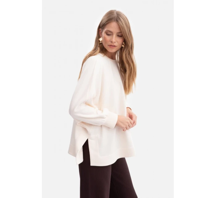 Pletená mikina volného střihu model 21379936 - BeWear