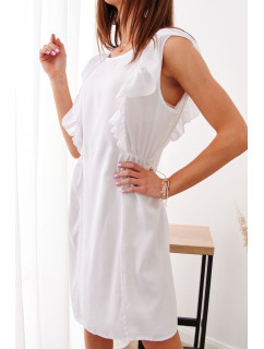 Jemné bílé letní šaty s volánky