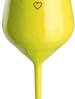 PŘEMLUVIL MĚ - žlutá nerozbitná sklenice na víno 470 ml