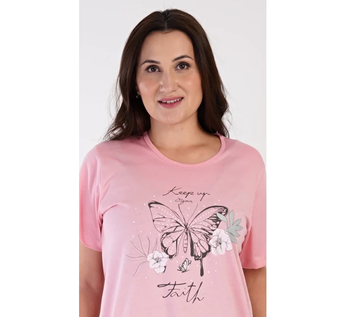 Dámská noční košile s krátkým rukávem Motýl