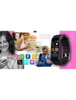 GIEWONT Smartwatch Black and Pink 2 Stripes GW200-4