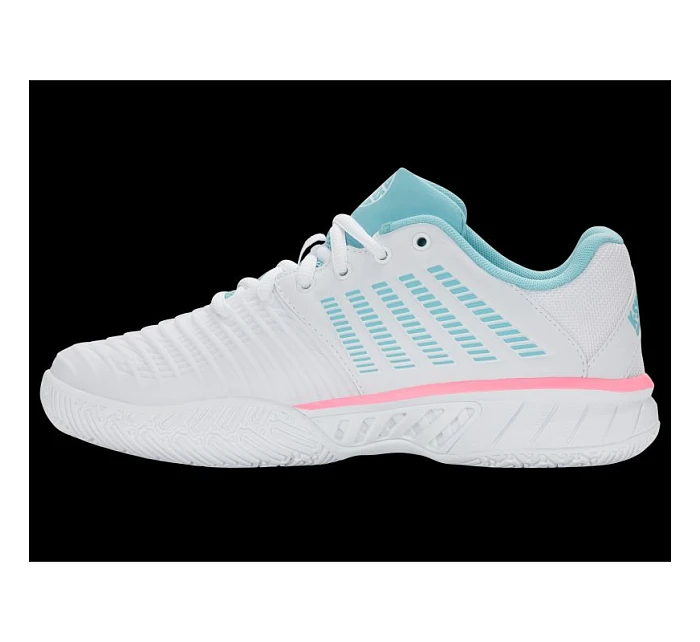 Tenisky K-swiss EXPRSLIGHT3 HB PADEL WHITE/SOFT NEON BLUE/NEON BUBLE GUM-M (98900-146-M)