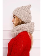 Dámská silná žebrovaná souprava P100 beige