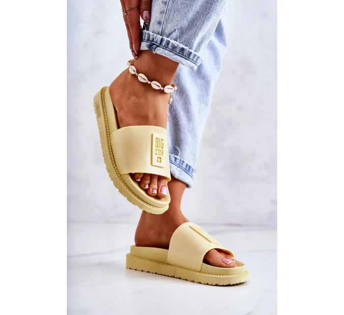 Dámské pantofle Big Star - žluté Dámské pantofle Big Star - žluté