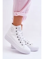 Dámské vysoké tenisky Big Star Bílé Dámské vysoké tenisky Big Star Bílé