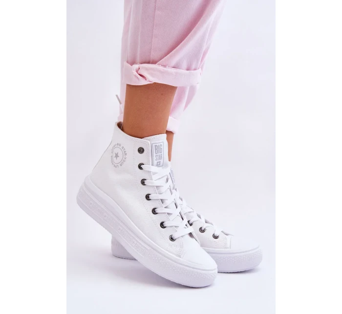 Dámské vysoké tenisky Big Star Bílé Dámské vysoké tenisky Big Star Bílé