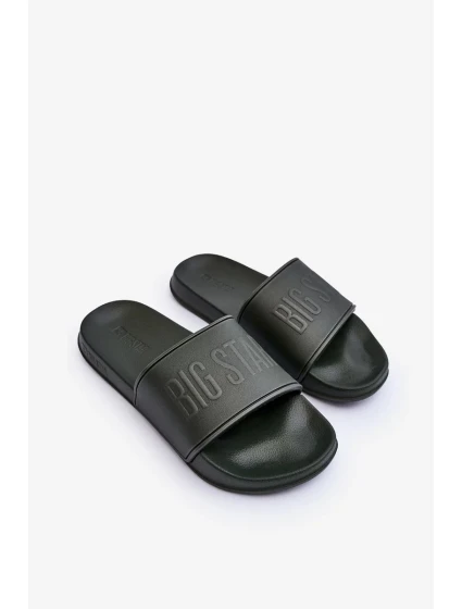 Lehké pánské pěnové žabky Big Star Tmavě zelená Lehké pánské pěnové žabky Big Star Tmavě zelená