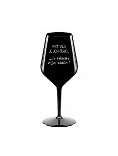 JE  černá nerozbitná sklenice na víno 470 ml model 22168043 - Giftela
