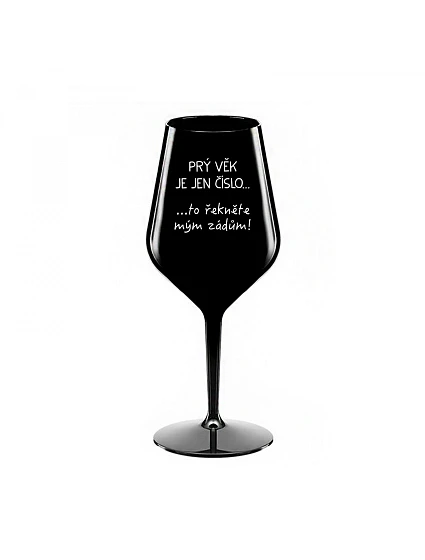 JE  černá nerozbitná sklenice na víno 470 ml model 22168043 - Giftela