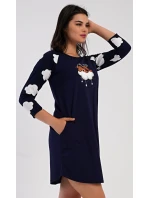 Dámské domácí šaty s tříčtvrtečním rukávem Méďa na model 21475634 - Vienetta Dámské domácí šaty s tříčtvrtečním rukávem Méďa na model 21475634 - Vienetta