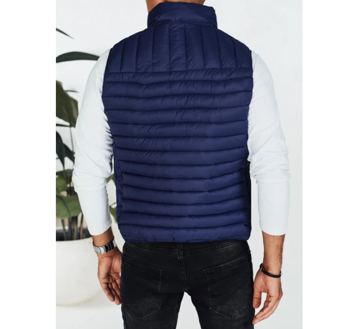 Pánská prošívaná tmavě modrá vesta Dstreet model 21991576 - FashionStreet Pánská prošívaná tmavě modrá vesta Dstreet model 21991576 - FashionStreet