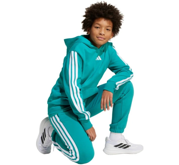 Dětská fleecová mikina 3 Stripes Turquoise model 21720654 - ADIDAS Dětská fleecová mikina 3 Stripes Turquoise model 21720654 - ADIDAS