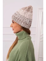 Fleecová čepice Dolores K303 hnědá+světle béžová+tmavě béžová Fleecová čepice Dolores K303 hnědá+světle béžová+tmavě béžová