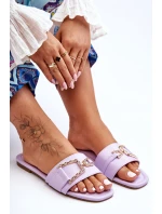 Dámské klasické Žabky s ozdobou fialové model 21627244 - Boto Dámské klasické Žabky s ozdobou fialové model 21627244 - Boto