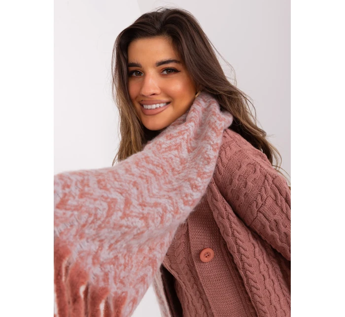 Szalik AT SZ model 20742433 ciemny pomarańczowy - FPrice Szalik AT SZ model 20742433 ciemny pomarańczowy - FPrice