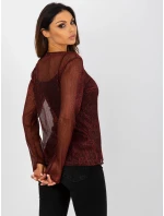 Dámská halenka s LK KMPL černá a červená model 18037022 - FPrice Dámská halenka s LK KMPL černá a červená model 18037022 - FPrice