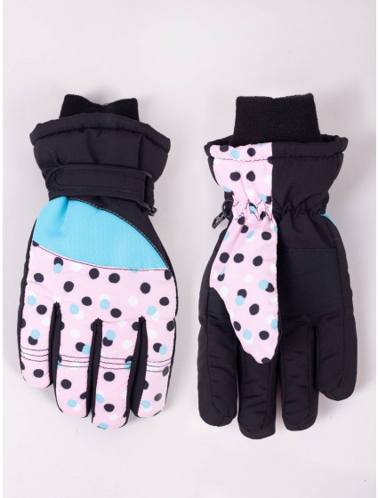 Yoclub Dětské zimní lyžařské rukavice REN-0319G-A150 Vícebarevné