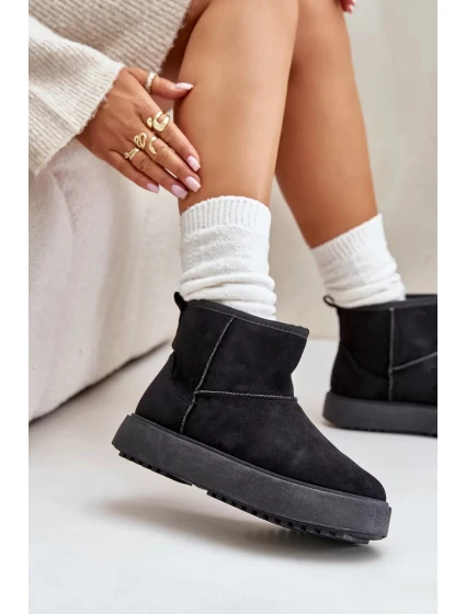 Dámské Sněhule Na Platformě Z Eko Semiše Černé Atteria Dámské Sněhule Na Platformě Z Eko Semiše Černé Atteria