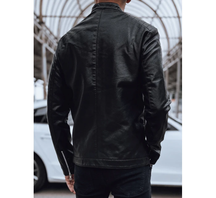 Pánská kožená bunda černá FashionStreet TX4711 Pánská kožená bunda černá FashionStreet TX4711