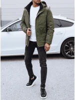 Pánská zimní bunda s kapucí zelená FashionStreet TX4909