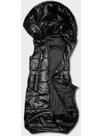 Černá dámská vesta s asymetrickou spodní částí (B8129-1)