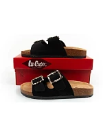 Lee Cooper dámské šněrovací boty slip-on žabky černé semišové pohodlné lehké dámské