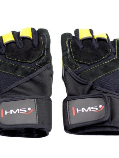 Černo-žluté rukavice HMS RST01 Gym r.M