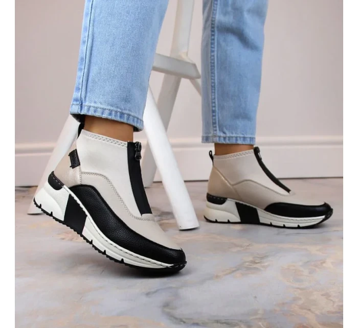 Rieker W RKR608 béžová kotníčková obuv