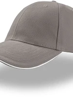 Atlantis Headwear Liberty Sandwich 6 panelová kšiltovka "Liberty Sandwich" 33.0005 grey/white