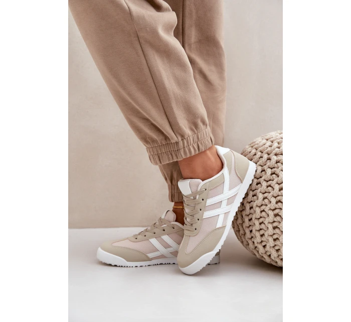 Nízké Tenisky Dámské Béžové model 21680892 - Boto Nízké Tenisky Dámské Béžové model 21680892 - Boto