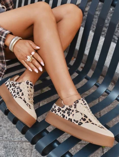 Dámské tenisky na platformě Big Star béžové model 21708599 - Big Star Shoes