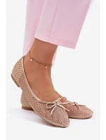 Síťové baleríny s ozdobou Vinceza 62270 Zlaté Síťové baleríny s ozdobou Vinceza 62270 Zlaté