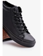 Zateplené Pánské Tenisky Z Eko Kůže Big Star Černé Zateplené Pánské Tenisky Z Eko Kůže Big Star Černé