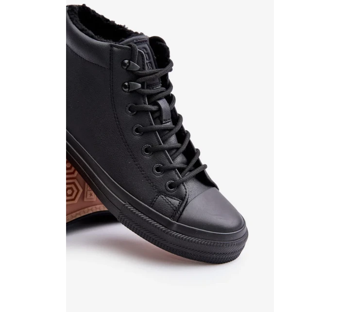 Zateplené Pánské Tenisky Z Eko Kůže Big Star Černé Zateplené Pánské Tenisky Z Eko Kůže Big Star Černé