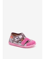 Dětské papuče na suchý zip – šedo-růžové Reathiana (s motivem jednorožců) Dětské papuče na suchý zip – šedo-růžové Reathiana (s motivem jednorožců)