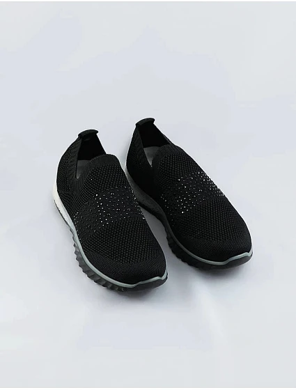 černé dámské nazouvací sportovní boty model 17066103