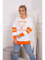 Zateplená mikina Malibu bílá+oranžová