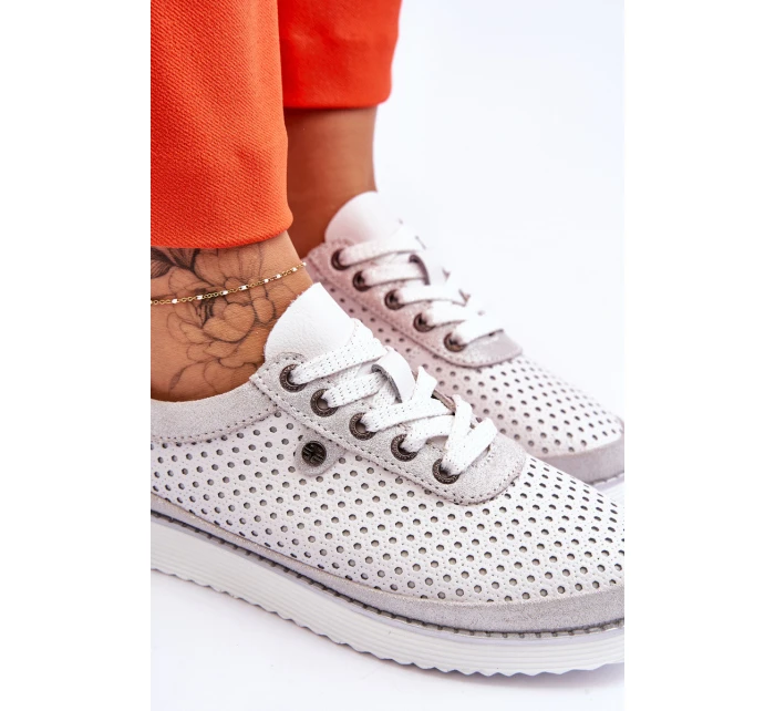 Módní kožená sportovní obuv model 21615746 - S.Barski Módní kožená sportovní obuv model 21615746 - S.Barski