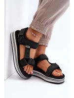 Dámské sandály na platformě Lee Cooper LCW-24-05-2753L Černé Dámské sandály na platformě Lee Cooper LCW-24-05-2753L Černé