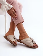 Dámské sandály na ploché podrážce béžové Nelvira